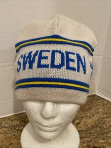 Sweden NHL Hockey Olympic Crown Knit Winter Beanie Hat - Picture 1 of 5