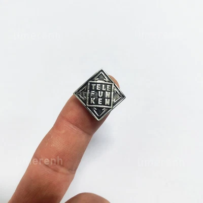 Telefunken  Kirsite Replacement Badge Logo For Microphone 16mm - Image 1 of 4