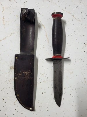 Cuchillo Bowie Hunter Vintage Schrade Walden Nueva York EE. UU. Foto 1 de 4