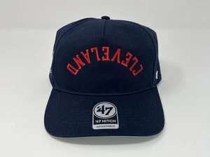 47' Brand Adult Cleveland Guardians Navy Flip Script Hitch Adjustable Hat - Picture 1 of 4