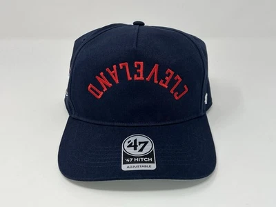 47' Brand Adult Cleveland Guardians Navy Flip Script Hitch Adjustable Hat - Image 1 of 4