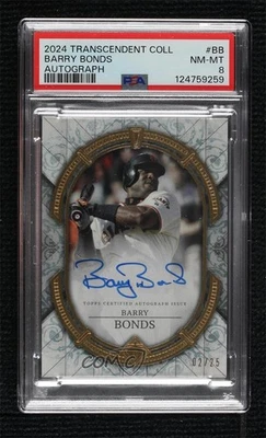 2024 Topps Transcendent Collection Auto 2/25 Barry Bonds #TCA-BB PSA 8 Foto 1 de 3