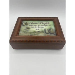 Caja de música Sankyo 3D algunas personas maravilloso mundo Japón joyería baratija - Imagen 1 de 11