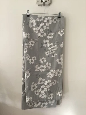 Lovely Laura Ashley Iona Slate Grey Floral Pencil Pleat Curtains, Width 62” x Le - Image 1 of 4