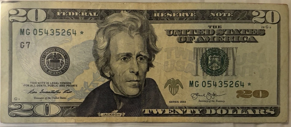 2013 Star 20$ Bill Excellent Condition  - Image 1 of 2