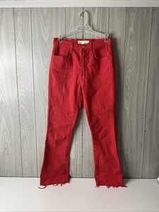 MOTHER Superior | The Hustler Ankle Fray | MARS RED | Size 26 - Picture 1 of 17
