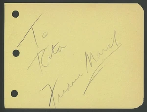 Página de álbum firmada por Fredric March (1897-1975) | "Dr. Jekyl & Mr. Hyde" - autógrafo - Imagen 1 de 1