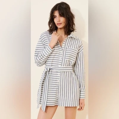 NWT! Anthropologie Maeve Bennett Button-down Romper - Image 1 of 4