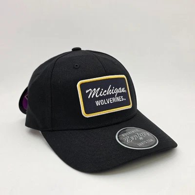 Zephyr Michigan Wolverines Script Snapback Adjustable Hat Cap Black NCAA - Image 1 of 4