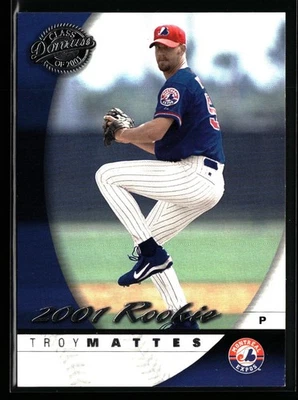 Troy Mattes 2001 Donruss Class of 2001 #195 #/1875 Rookie Montreal Expos - Image 1 of 2