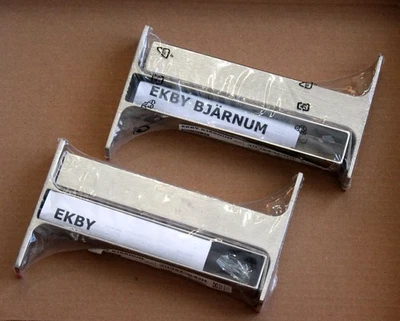 НОВЫЕ 2 пары полочных кронштейнов IKEA EKBY BJARNUM 22749 7,5 дюйма 19 см 901.361.36 - Изображение 1 из 4