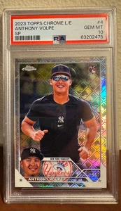 2023 Topps Chrome Logofractor Anthony Volpe SP Variation Rookie RC PSA 10 NYY - Picture 1 of 2