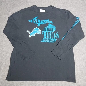 NFL Apparel Detroit Lions Football Langarm T-Shirt Large schwarz - Bild 1 von 6