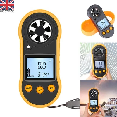 Handheld Digital Anemometer Wind Speed Air Flow Meter with Backlight for Sailing - Image 1 of 4