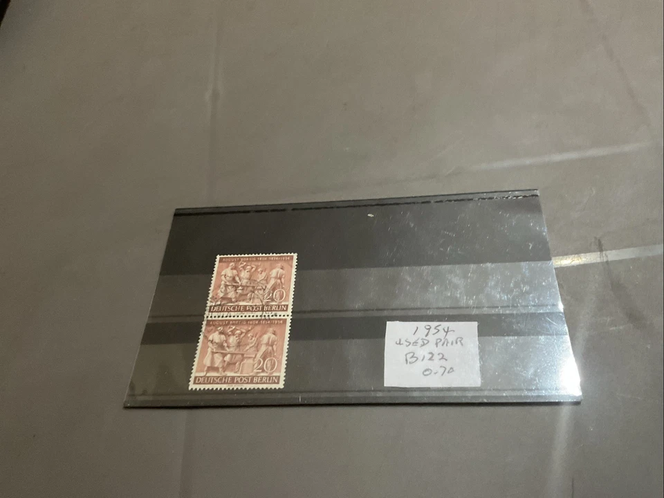 Germany ( Berlin) B122 Stamp Used Pair Circ 1954 - Image 1 of 1