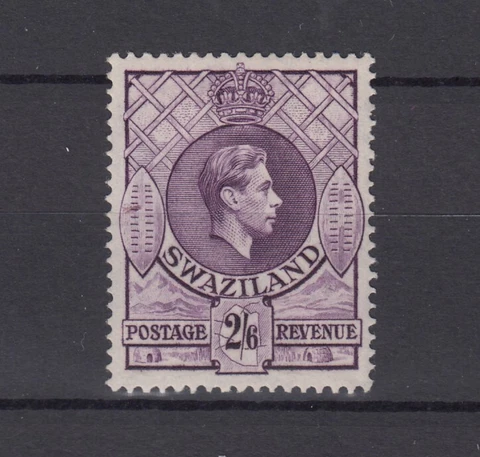 Swaziland KGVI 1938 2s 6d Reddish Violet SG36b MLH BP3045 Cover