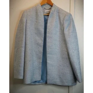 Calvin Klein Damen Blazer Gr. 14 Hellblau Business Freizeit Jacke Mantel - Bild 1 von 7