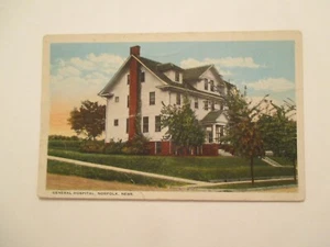 Norfolk Nebraska Postcard General Hospital NE - Picture 1 of 2