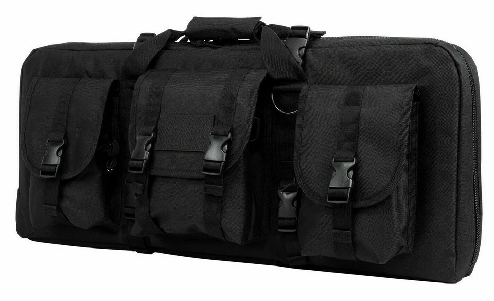 VISM Short Double Rifle Case DLX 28" Tactical Small Rifle Bag Carbine Bag BLK - Image 1 of 4