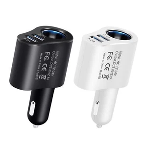 1pc Dual USB Car Cigarette Lighter Socket Splitter Power Adapter Charger - Picture 1 of 14