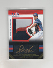 2017 USA BB Stars & Stripes Silhouette Signature Jersey /10 Alex Lange #14