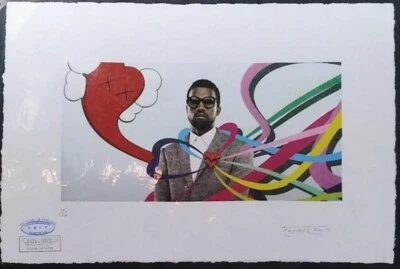Kanye West KAWS, 808's & Heartbreak Limited Ed. 22'x 15'x Signed Fairchild Paris - Image 1 of 4