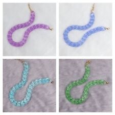 resin collar chunky curb chain link Greens collar acrylic fashion necklace