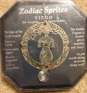 ZODIAC VIRGO One World Crystal Window Decoration Brass, Nickel and crystal. - Picture 1 of 4