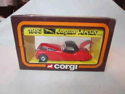 Corgi 803 Cars Of The 50's 1953 Jaguar XK120 - Red/Black Roof - Original Box - Image 1 of 2