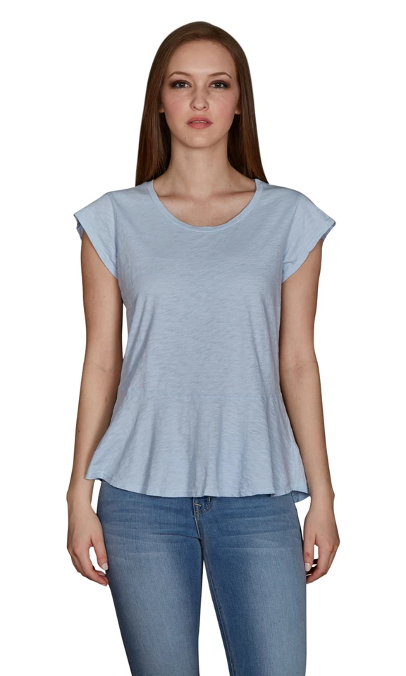 Top Velvet by Graham & Spencer Itzel Algodón Slub Peplum Foto 1 de 1