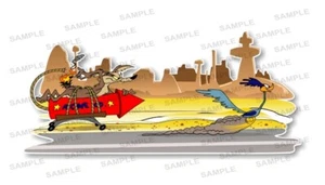 Wile E Coyote ACME Rocket Chasing Roadrunner Precision Decal - Picture 1 of 4