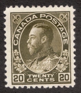 1925 Canada Uni# 119c (sage green) - 20¢ Admiral of the Fleet  - Picture 1 of 1