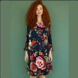 NWT Maia Dress 14 Mini Long Sleeves Photorealistic Whimsigoth Wedding Guest - Picture 1 of 9