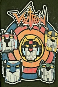 Voltron Defender of the Universe Retro Lion Target Mens T Shirt XL Black Cats - Picture 1 of 5