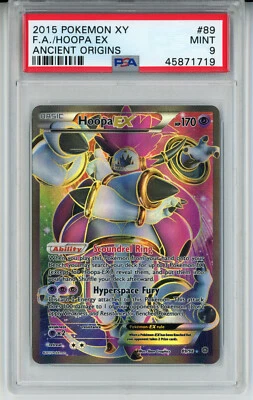 2015 POKEMON ANCIENT ORIGINS HOOPA EX #89 FULL ART HOLO PSA 9 MINT #45871719 - Image 1 of 2