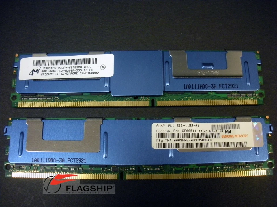 Sun SESX2C3Z  8GB (2x 4GB) Memory Kit 511-1152 - Image 1 of 1