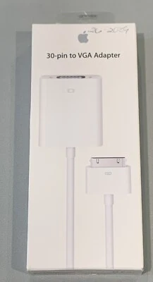 Apple A1368 30-Pin to VGA Adapter MC552ZM/B iPhone iPad iPod NEW IN BOX Genuine - Image 1 of 2