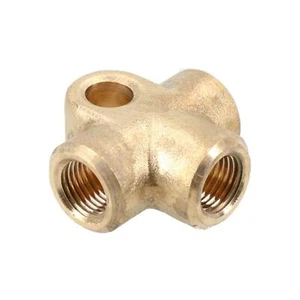 Adaptador de 3 vías de montaje de tubería de freno de latón M10 x 1 mm para tubo de 3/16" pieza en T - Imagen 1 de 3