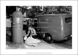 Holden FJ Panel Van Art Print – Canberra PMG Mail Service 1954 – 3 sizes Poster - Picture 1 of 4