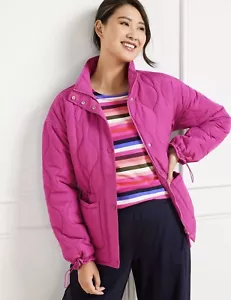 Sale!▪️NWT Talbots Patch Pocket Quilted Jacket In Wild Aster-L - Picture 1 of 5