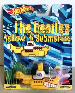 2021 Hot Wheels Premium The Beatles Yellow Submarine 1:64 Diecast Real/Riders - Picture 1 of 5