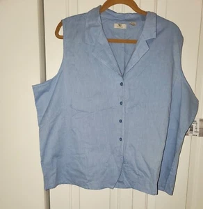 New Worthington Women's sleeveless top size 22/24 blue - Picture 1 of 10
