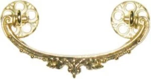 3" Victorian Style Flower Bail Pull Cast Brass - Picture 1 of 1