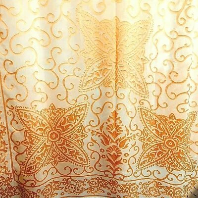 Melocotón Semi Transparente Textil Aspecto Satén Ventana Swag Cubierta de Cama Decoración del Hogar Foto 1 de 4