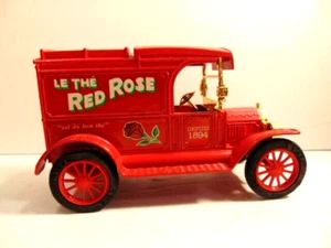Red Rose Tea advertising Ertl brand metal Ford 1913 Model T van bank - Picture 1 of 8