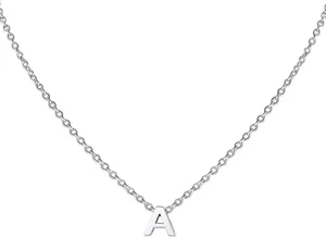 Small Initial Necklace for Women Stainless Steel Tiny Letter Necklace Personaliz - Picture 1 of 7
