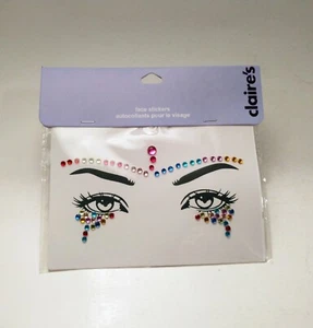 Claire's Accessories Rainbow Forehead Skin Gems Face Sticker Cute Lot Of 2 - Picture 1 of 2