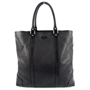 Gucci Diamante Tote Business Bag Black Leather Authentic - Picture 1 of 24