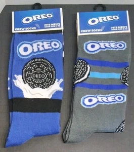Oreo Cookie Popkultur Neuheit Crew-Socken 2 Paar Größe 6-12 Erwachsene passt den meisten * Neu mit Etikett - Bild 1 von 6
