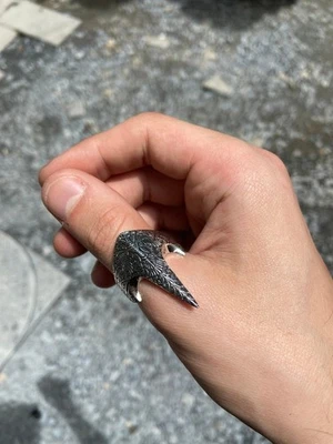 Anillo de arquero vikingo nórdico pulgar de plata de ley 925 para hombre Foto 1 de 4